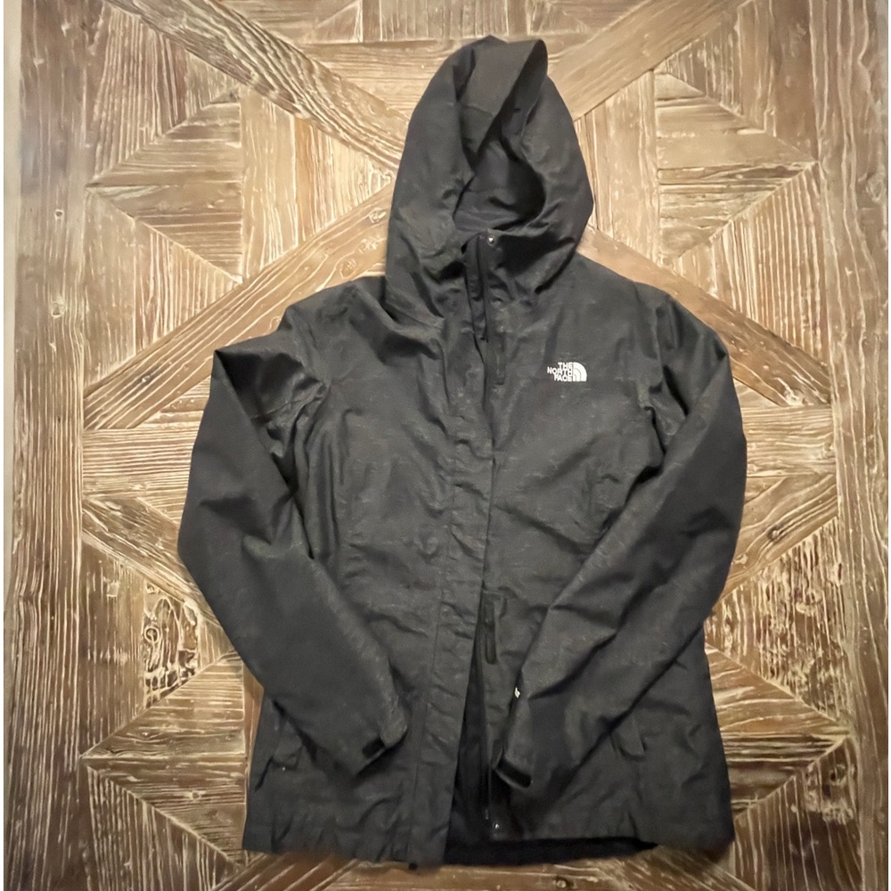 Great transition jacket: North Face hooded insulated jacket